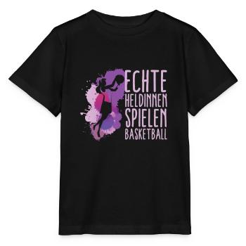 Basketball Mädchen Streetball - Stanley/Stella Kinder T-Shirt MINI CREATOR  - Schwarz - Vorne - Mikhail (115cm)