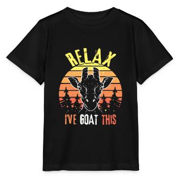 Relax I Have Goat This - Gift - Stanley/Stella MINI CREATOR Kids’ T-Shirt - black - Front - Mikhail (115cm)