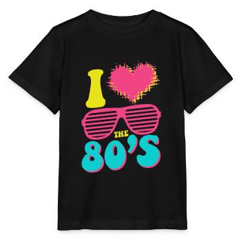 I love the 80's - 80s Retro - Stanley/Stella MINI CREATOR Kids’ T-Shirt - black - Front - Mikhail (115cm)