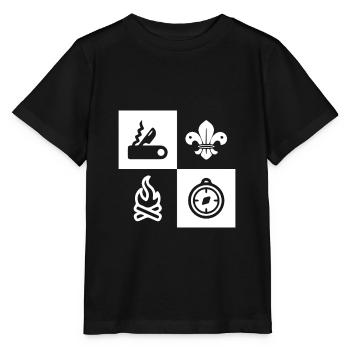 Scouts Boy Scouts - T-shirt bio MINI CREATOR Stanley/Stella Enfant - noir - Devant - Mikhail (115cm)