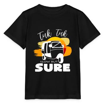 Tuk Tuk Lent mais constant idée cadeau - T-shirt bio MINI CREATOR Stanley/Stella Enfant - noir - Devant - Mikhail (115cm)