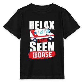 Relax I Have Seen Worse Design for One - Stanley/Stella MINI CREATOR Kids’ T-Shirt - black - Front - Mikhail (115cm)