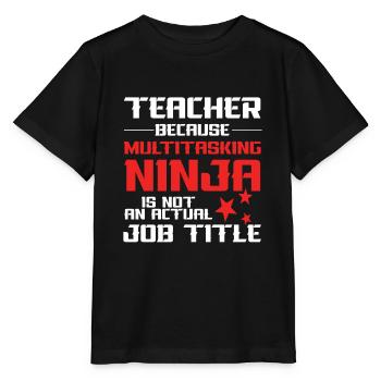 prof - T-shirt bio MINI CREATOR Stanley/Stella Enfant - noir - Devant - Mikhail (115cm)