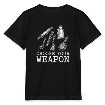 Cuisson - T-shirt bio MINI CREATOR Stanley/Stella Enfant - noir - Devant - Mikhail (115cm)