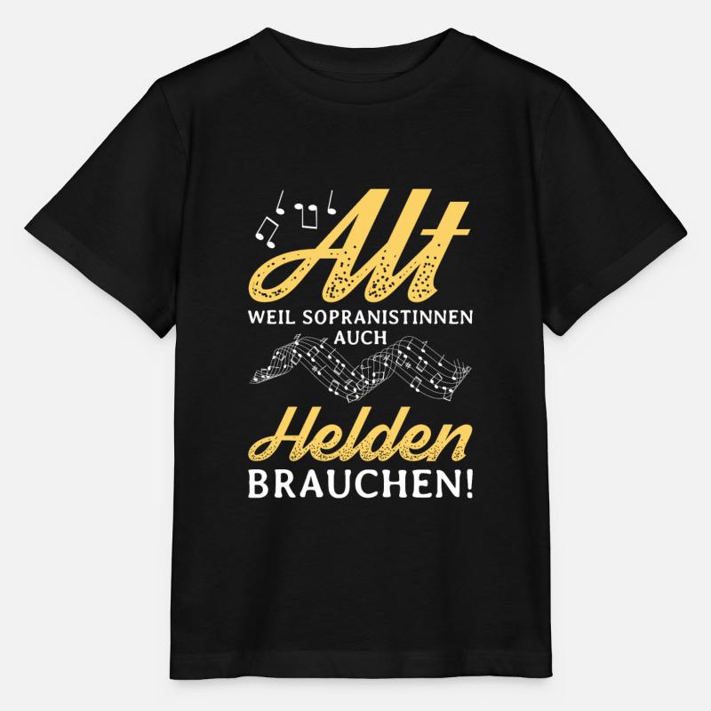 Alt Helden Sopranistinnen Chor Chorsänger Kirche - Stanley/Stella Kinder T-Shirt MINI CREATOR  - Schwarz