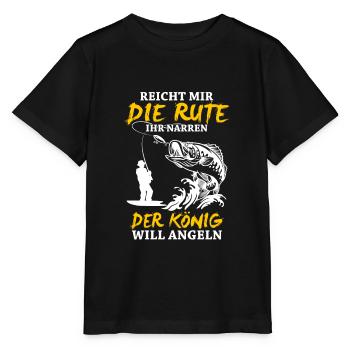 Angler Angeln Reicht Mir Die Rute - Stanley/Stella Kinder T-Shirt MINI CREATOR  - Schwarz - Vorne - Mikhail (115cm)