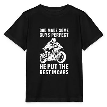 Cooler Motorrad Fahrer Superbike Geschenk Spruch - Stanley/Stella Kinder T-Shirt MINI CREATOR  - Schwarz - Vorne - Mikhail (115cm)