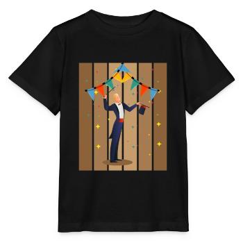 Magicien Magique Magique Abracadabra Magique - T-shirt bio MINI CREATOR Stanley/Stella Enfant - noir - Devant - Mikhail (115cm)