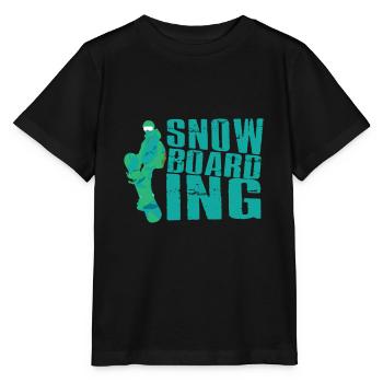 Snowboarding - T-shirt bio MINI CREATOR Stanley/Stella Enfant - noir - Devant - Mikhail (115cm)