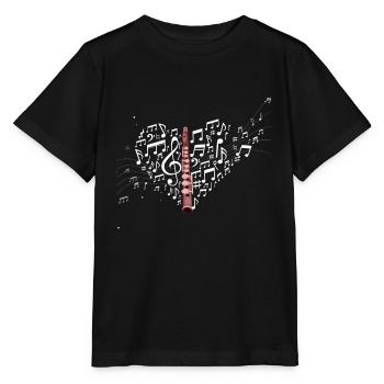 flute - Stanley/Stella MINI CREATOR Kids’ T-Shirt - black - Front - Mikhail (115cm)