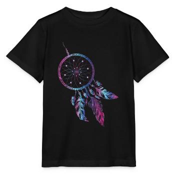 Dream catcher Indians Dream dream feather - Stanley/Stella MINI CREATOR Kids’ T-Shirt - black - Front - Mikhail (115cm)