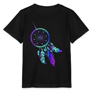 Dream catcher Indians Dream dream feather - Stanley/Stella MINI CREATOR Kids’ T-Shirt - black - Front - Mikhail (115cm)