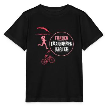 Triathlon Sportler - Stanley/Stella Kinder T-Shirt MINI CREATOR  - Schwarz - Vorne - Mikhail (115cm)