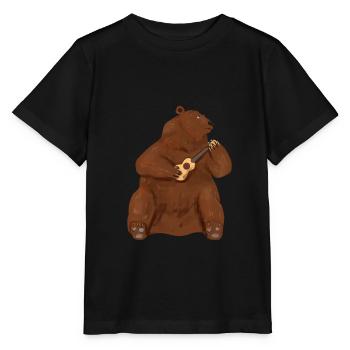 Uke ukulele - Stanley/Stella MINI CREATOR Kids’ T-Shirt - black - Front - Mikhail (115cm)