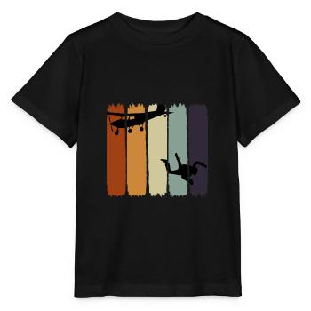 Fallschirmspringen Skydiving Geschenk Basejumping - Stanley/Stella Kinder T-Shirt MINI CREATOR  - Schwarz - Vorne - Mikhail (115cm)