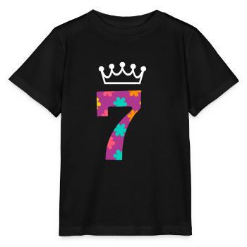 7. Children's birthday 7 years gift princess - Stanley/Stella MINI CREATOR Kids’ T-Shirt - black - Front - Mikhail (115cm)