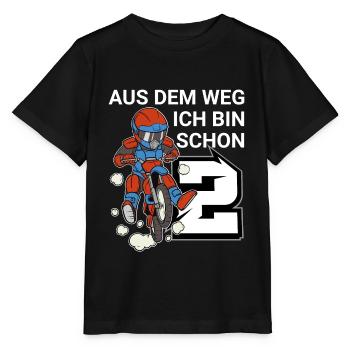 2. Geburtstag Motocross Jungen Geschenk - Stanley/Stella Kinder T-Shirt MINI CREATOR  - Schwarz - Vorne - Mikhail (115cm)