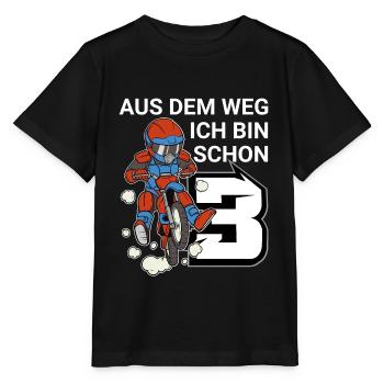 3. Geburtstag Motocross Jungen Geschenk - Stanley/Stella Kinder T-Shirt MINI CREATOR  - Schwarz - Vorne - Mikhail (115cm)