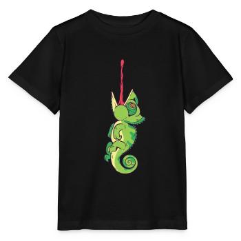 Caméléon - T-shirt bio MINI CREATOR Stanley/Stella Enfant - noir - Devant - Mikhail (115cm)