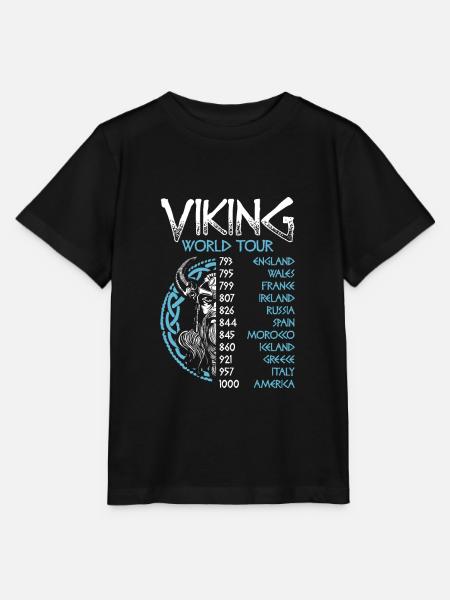 Viking World Tour Wikinger Nordische Mythologie - Stanley/Stella Kinder T-Shirt MINI CREATOR - Schwarz