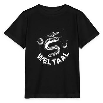 Weltaal Weltraum Design für einen Angler - Stanley/Stella Kinder T-Shirt MINI CREATOR  - Schwarz - Vorne - Mikhail (115cm)
