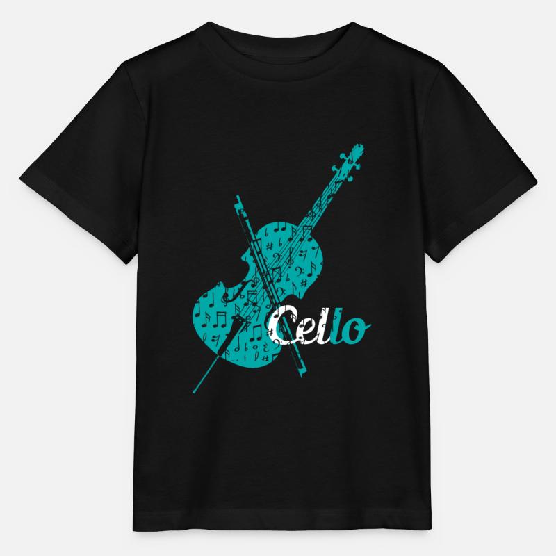 Cello Geige - Stanley/Stella Kinder T-Shirt MINI CREATOR  - Schwarz