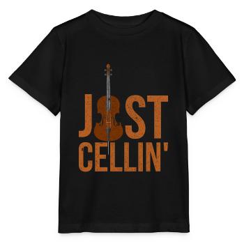 Cello cello player - Stanley/Stella MINI CREATOR Kids’ T-Shirt - black - Front - Mikhail (115cm)
