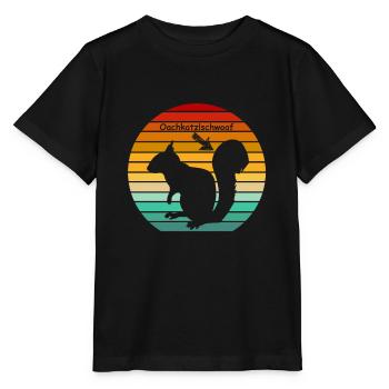 Oachkatzlschwoaf squirrel vintage dialect - Stanley/Stella MINI CREATOR Kids’ T-Shirt - black - Front - Mikhail (115cm)