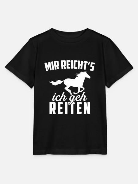 Mir Reichts Reiterin Reiten Pferde - Stanley/Stella Kinder T-Shirt MINI CREATOR - Schwarz