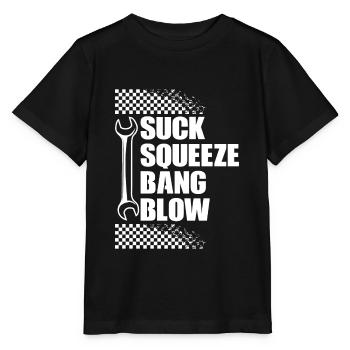 Suck Squeeze Bang Blow - T-shirt bio MINI CREATOR Stanley/Stella Enfant - noir - Devant - Mikhail (115cm)