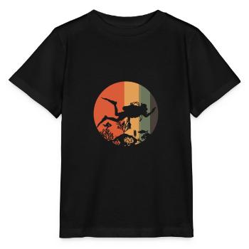 Plongée rétro plongée Scuba Plongée Plongée Plongée - T-shirt bio MINI CREATOR Stanley/Stella Enfant - noir - Devant - Mikhail (115cm)