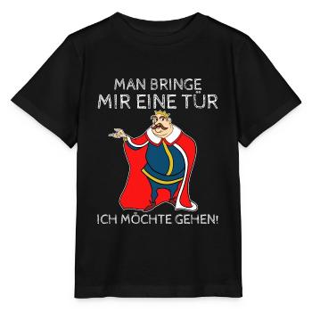 Man bringe mir eine Tür ich möchte gehen Krone - Stanley/Stella Kinder T-Shirt MINI CREATOR  - Schwarz - Vorne - Mikhail (115cm)