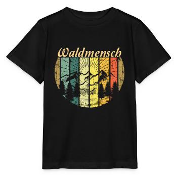 Forest man Forester Forester Lumberjack Forest work - Stanley/Stella MINI CREATOR Kids’ T-Shirt - black - Front - Mikhail (115cm)