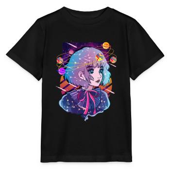 Anime Solar System Dizzy Planets - Stanley/Stella MINI CREATOR Kids’ T-Shirt - black - Front - Mikhail (115cm)
