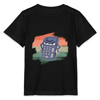 Graphique de comptage mathématique de la calculatrice - T-shirt bio MINI CREATOR Stanley/Stella Enfant - noir - Devant - Mikhail (115cm)