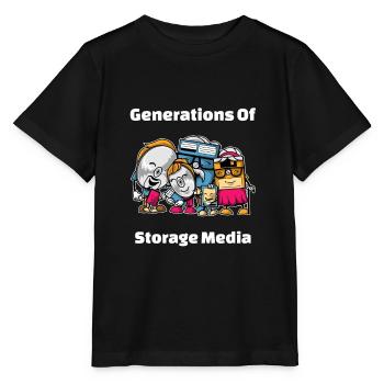 Generations of Storage Media 1643 - Stanley/Stella MINI CREATOR Kids’ T-Shirt - black - Front - Mikhail (115cm)