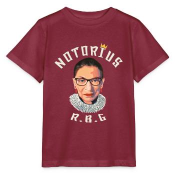 Notorious R.B.G Ruth Bader Ginsburg - T-shirt bio MINI CREATOR Stanley/Stella Enfant - bordeaux - Devant - Kain (125cm)