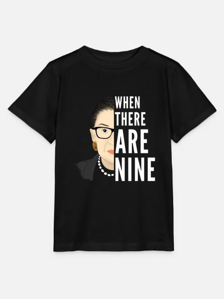 Ruth Bader Ginsburg When there are nine - Stanley/Stella Kinder T-Shirt MINI CREATOR - Schwarz