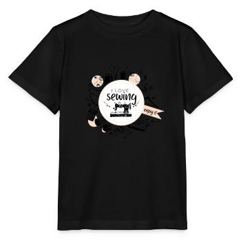 J'aime couture couturière cadeau couture à la main - T-shirt bio MINI CREATOR Stanley/Stella Enfant - noir - Devant - Mikhail (115cm)