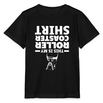 Funny roller coaster lover theme park fun fair - Stanley/Stella MINI CREATOR Kids’ T-Shirt - black - Front - Mikhail (115cm)