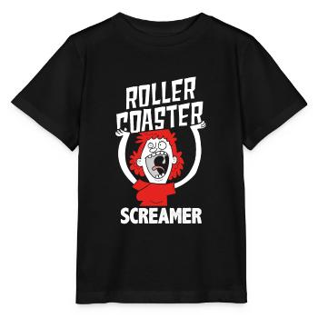 Parc à thème amusant pour les amoureux des montagnes russes - T-shirt bio MINI CREATOR Stanley/Stella Enfant - noir - Devant - Mikhail (115cm)