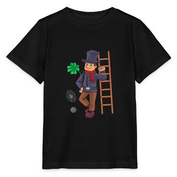 Glücksbringer für einen Schornsteinfeger - Stanley/Stella Kinder T-Shirt MINI CREATOR  - Schwarz - Vorne - Mikhail (115cm)