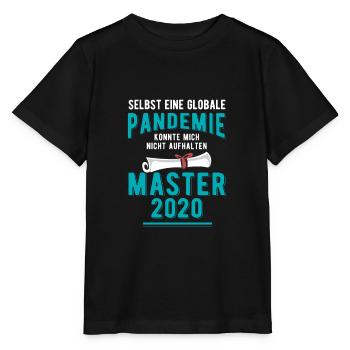 Master 2020 Pandemie Uni Abschluss - Stanley/Stella Kinder T-Shirt MINI CREATOR  - Schwarz - Vorne - Mikhail (115cm)