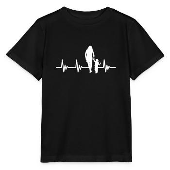 Battement de coeur mère fille pouls - T-shirt bio MINI CREATOR Stanley/Stella Enfant - noir - Devant - Mikhail (115cm)
