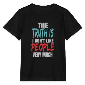 I hate people - Stanley/Stella MINI CREATOR Kids’ T-Shirt - black - Front - Mikhail (115cm)