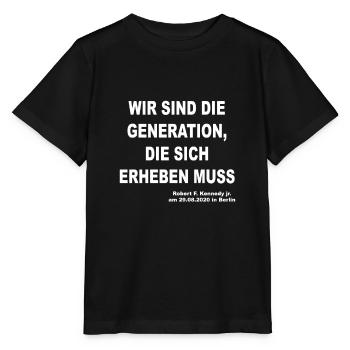Robert F. Kennedy Rede aufstehen - Stanley/Stella Kinder T-Shirt MINI CREATOR  - Schwarz - Vorne - Mikhail (115cm)