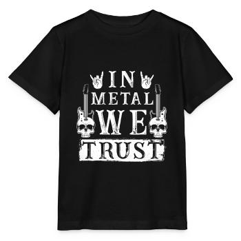 In Metal we trust - Stanley/Stella Kinder T-Shirt MINI CREATOR  - Schwarz - Vorne - Mikhail (115cm)