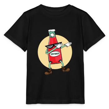 Ketchup Dab Pose Gift Dancing Ketchup Dabbing - Stanley/Stella Kinder T-Shirt MINI CREATOR  - Schwarz - Vorne - Mikhail (115cm)