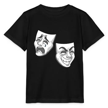 Theater Komödie Tragödie Masken Design - Stanley/Stella Kinder T-Shirt MINI CREATOR  - Schwarz - Vorne - Mikhail (115cm)