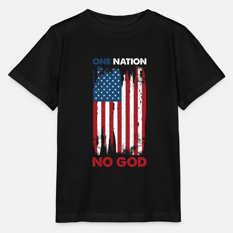 Une nation pas de dieu athéisme &athée - T-shirt bio MINI CREATOR Stanley/Stella Enfant - noir